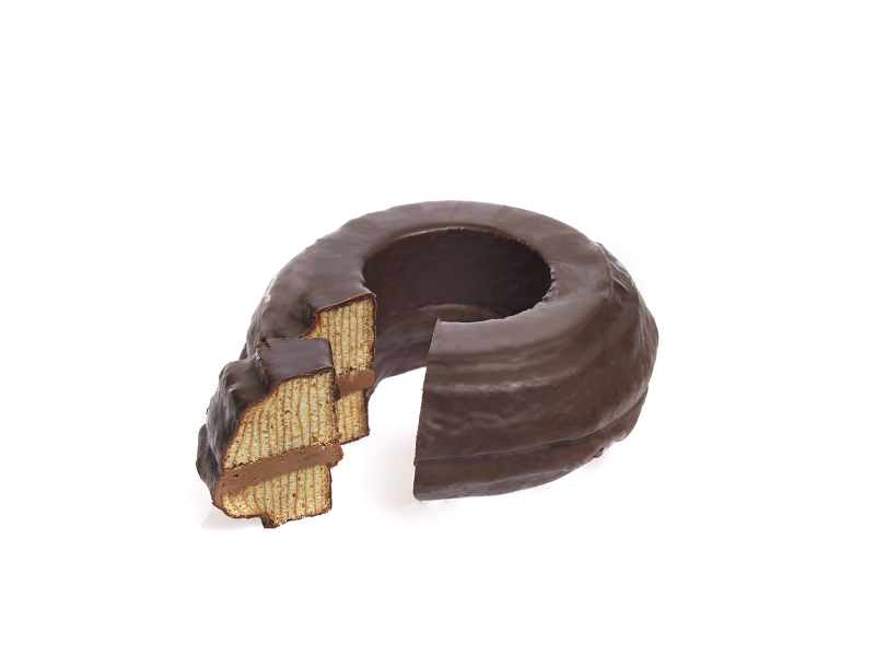 Baumkuchenring mit Nougat gefüllt